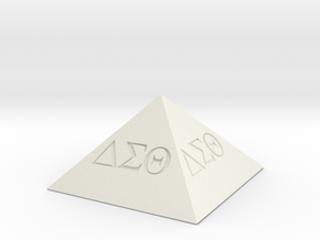 Delta Sigma Theta Decorative Pyramid in White Natural Versatile Plastic