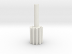 Cylindrical gear Mn=1 Z=10 - Alfa=20° Beta=0° b=15 in White Natural Versatile Plastic