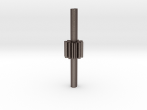Cylindrical gear Mn=1 Z=10 - Alfa=20° Beta=0° b=10 in Polished Bronzed Silver Steel