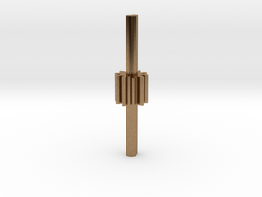 Cylindrical gear Mn=1 Z=10 - Alfa=20° Beta=0° b=10 in Natural Brass