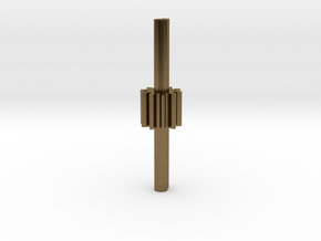Cylindrical gear Mn=1 Z=10 - Alfa=20° Beta=0° b=10 in Natural Bronze