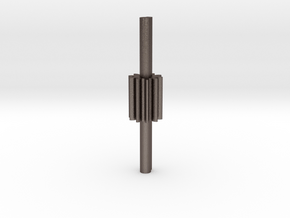 Cylindrical gear Mn=1 Z=10 - Alfa=20° Beta=0° b=15 in Polished Bronzed Silver Steel