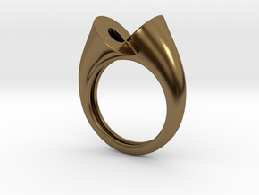 Ring triedrico in Polished Bronze: 10 / 61.5