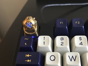 Diver Helmet (For Cherry MX Keycap) in Natural Brass