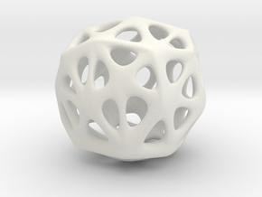 Organic Sphere in White Natural Versatile Plastic