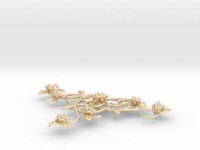 Romantic rose necklace  in 14K Yellow Gold