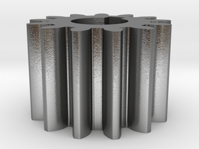 Cylindrical gear Mn=1 Z=13 AP20° Beta0° b=10 HoleØ in Natural Silver