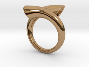 Ring biconico acuto in Polished Brass: 10 / 61.5