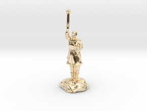 Human Cleric Zealot Of Pelor with Mace in 14K Yellow Gold