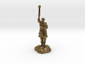 Human Cleric Zealot Of Pelor with Mace in Natural Bronze