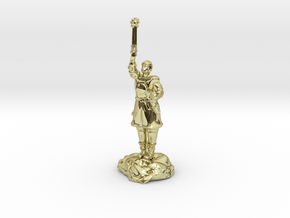 Human Cleric Zealot Of Pelor with Mace in 18K Gold Plated