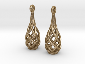 Earring Special A in Polished Gold Steel