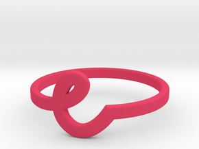 Whimsical Letter Ring (e) in Pink Processed Versatile Plastic: 5 / 49