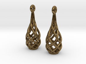 Earring Special A in Polished Bronze