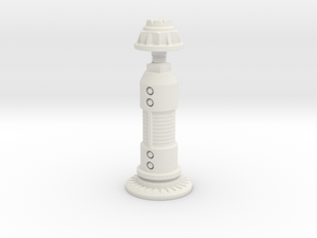 Steampunk King Chess Piece in White Natural Versatile Plastic