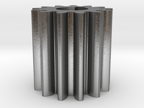 Cylindrical gear Mn=1 Z=13 AP20° Beta0° b=15 HoleØ in Natural Silver