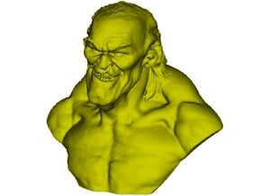 1/9 scale nasty & cunning old man bust in Tan Fine Detail Plastic