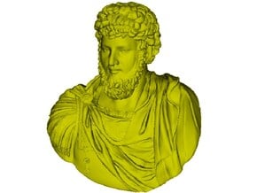 1/9 scale Roman emperor Lucius Verus bust in Tan Fine Detail Plastic