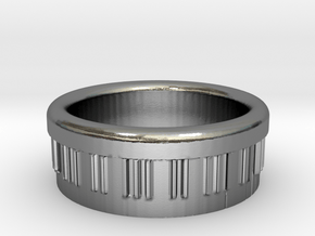 Piano Ring Ø0.805 inch - Ø20.44 mm in Polished Silver