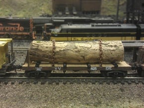Yosemite Bulk Head Log Car - N Scale 1:160 in Tan Fine Detail Plastic