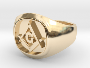 Masonic Signet ring  in 14K Yellow Gold: 9.5 / 60.25