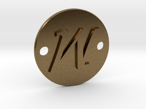 M pendant in Natural Bronze