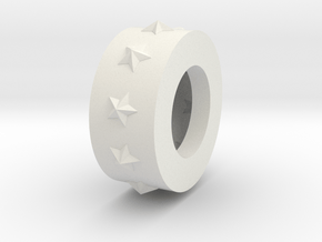 Star Bangle in White Natural Versatile Plastic