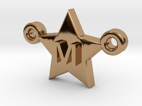 Customizable Star Letter Pendant -1,45cm in Polished Brass