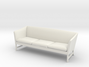 Miniature OW603 Sofa - Ole Wanscher in White Natural Versatile Plastic: 1:48