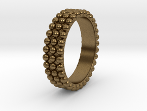 Ring with ball in Natural Bronze