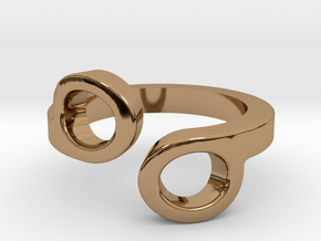 "Hex Key" Contrarie' Ring in Polished Brass