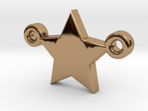 Star Pendant - Size 1,45cm in Polished Brass