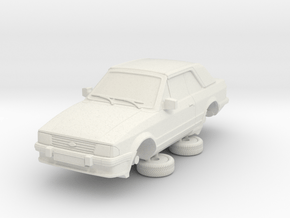 Ford Escort Mk3 1-87 2 Door Cabriolet in White Natural Versatile Plastic