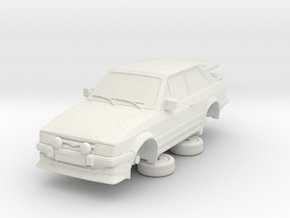Ford Escort Mk3 1-87 2 Door Rs Turbo Whale Tail in White Natural Versatile Plastic