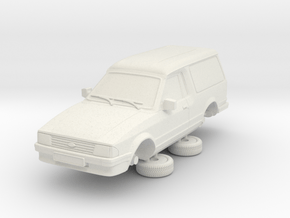 Ford Escort Mk3 1-76 2 Door Large Van in White Natural Versatile Plastic