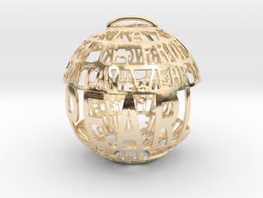 Pearl Quotaball in 14k Gold Plated Brass