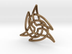 Triquetra 4 in Natural Brass