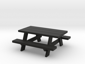 Picnic Table in Black Natural Versatile Plastic: 1:87 - HO