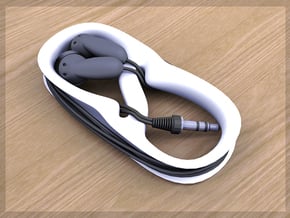 Earphones MP3 Cable Winder in White Natural Versatile Plastic