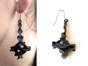 Earrings Pendule in Black Natural Versatile Plastic