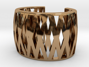 Double-Crossed Cuff in Polished Brass