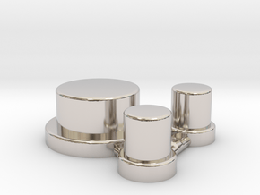 Alpinetech Style Actuators in Rhodium Plated Brass