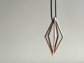 Diamond Pendant mk1 in Polished Bronze