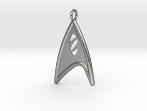 Starfleet Science Badge pendant in Natural Silver
