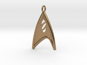 Starfleet Science Badge pendant in Natural Brass