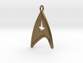 Starfleet Command Badge pendant in Natural Bronze