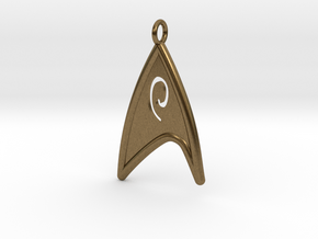 Starfleet Engineering Badge pendant in Natural Bronze