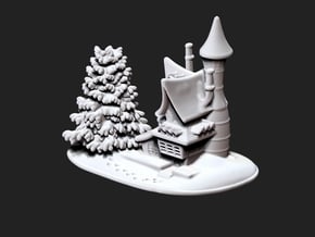 Snow House-w in White Natural Versatile Plastic