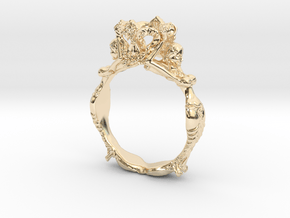 Fashion Ring in 14k Gold Plated Brass
