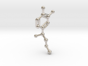 Adrenaline Molecule Keychain in Platinum